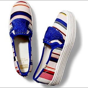 Kate Spade Striped Double Decker Slip On Shoes